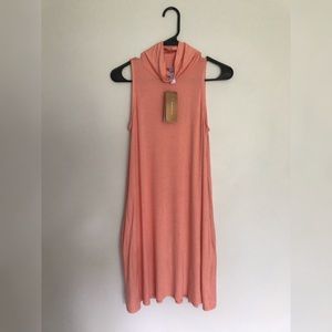 NWT Francesca’s Salmon Cowl Neck Swing Dress